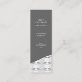 Mod Rings Simple Geometric Pattern Modernes Design Mini Visitenkarte (Rückseite)