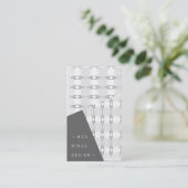 Mod Rings Simple Geometric Pattern Modernes Design Visitenkarte (Stehend Vorderseite)