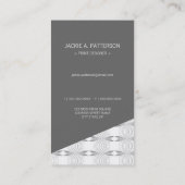 Mod Rings Simple Geometric Pattern Modernes Design Visitenkarte (Rückseite)