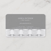 Mod Rings Simple Geometric Pattern Modernes Design Visitenkarte (Rückseite)