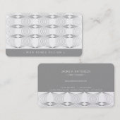 Mod Rings Simple Geometric Pattern Modernes Design Visitenkarte (Vorne/Hinten)
