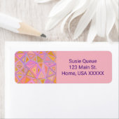 Mod Rosa Lila und gelb geometrisch (Insitu)