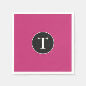 Mod Rosa und Weiß Serviette (Vorderseite)