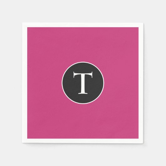 Mod Rosa und Weiß Serviette (Vorderseite)