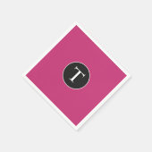 Mod Rosa und Weiß Serviette (Ecke)