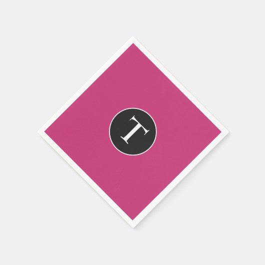 Mod Rosa und Weiß Serviette (Ecke)