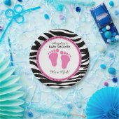 Mod-Rosa und Zebra-PapierParty-Teller, Baby-Dusche Pappteller (Party)