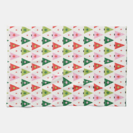 Mod Rot und Grün Geschirrtuch