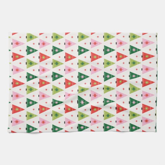 Mod Rot und Grün Geschirrtuch (Horizontal)