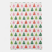 Mod Rot und Grün Geschirrtuch (Vertikal)