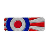 Mod Roundel Sunburst Design im Carbon Fibre Stil (Vorne)