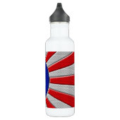 Mod Roundel Sunburst Design im Carbon Fibre Stil Trinkflasche (Rechts)
