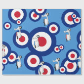 Mod Roundel und Roller-Entwurfsgeschenk Verpackung Geschenkpapier (Flach)