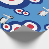 Mod Roundel und Roller-Entwurfsgeschenk Verpackung Geschenkpapier (Ecke)