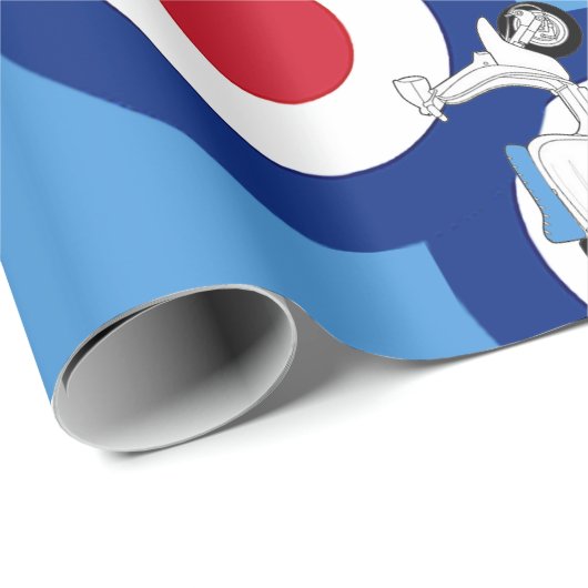 Mod Roundel und Roller-Entwurfsgeschenk Verpackung Geschenkpapier (Rolleneckpunkt)