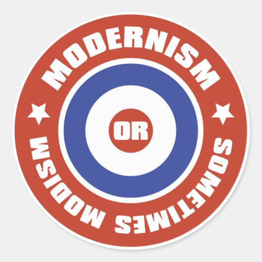 Mod Runder Aufkleber (Vorderseite)