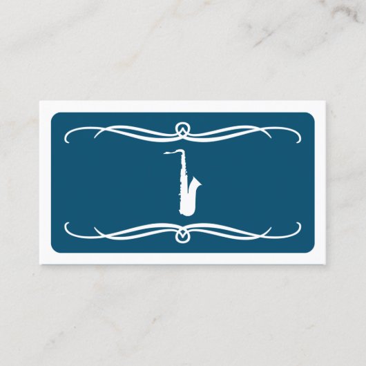 Mod Saxophon (farblich anpassbare Visitenkarte) Visitenkarte (Vorderseite)