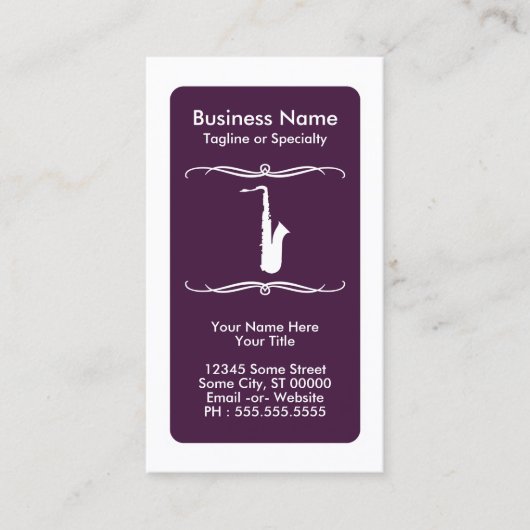 Mod Saxophon Treuekarte (Vorderseite)