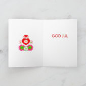 Mod Scandi Holiday Bird Card Feiertagskarte (Innenseite)