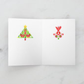 Mod Scandi Holiday Bird Card Feiertagskarte (Innenseite)