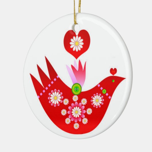 Mod Scandi Holiday Bird Ornament (Links)