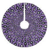 Mod-Schädel-Tropfen Polyester Weihnachtsbaumdecke (Vorderseite)