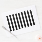 Mod Schwarz-Weiß-Streifen-Muster Rechteckiger Aufkleber (Umschlag)