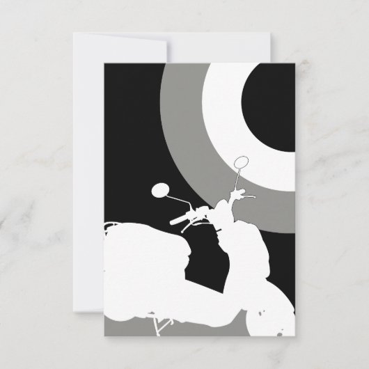 Mod Scooter-RSVP-Karte RSVP Karte (Vorderseite)
