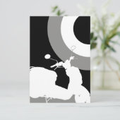 Mod Scooter-RSVP-Karte RSVP Karte (Stehend Vorderseite)