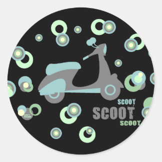 Mod Scooter-Sticker Runder Aufkleber