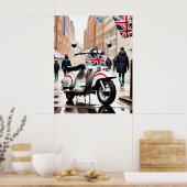 Mod Scooter, Union Jack, Brighton, Parka Poster (Küche)