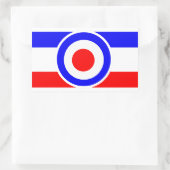 Mod Scooter-Ziel mit Streifen Rectangle Stickers (Tasche)