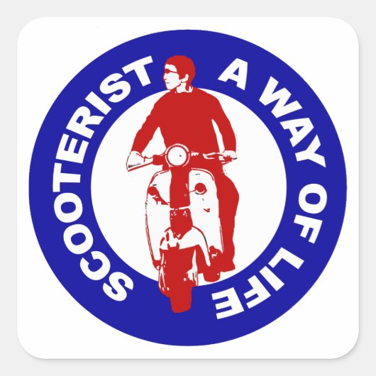 Mod Scooterist eine Art der Leben Platz Aufkleber (Vorderseite)