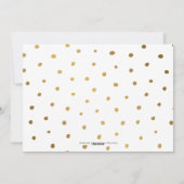 Mod Script Handgeschriebenes Gold-Foto Feiertagskarte (Rückseite)