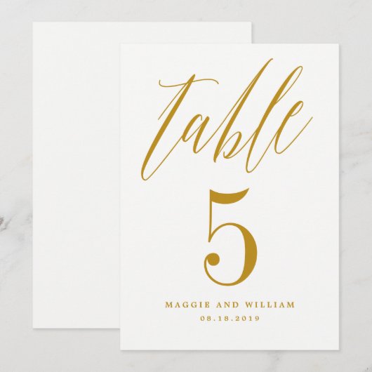 Mod Script Tischnummer Card Gold (Vorne/Hinten)