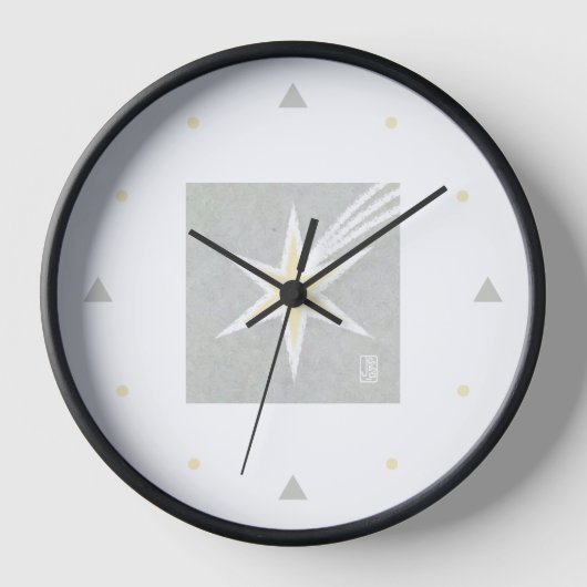 Mod Shooting Star Round Wall Clock Uhr (Vorderseite)