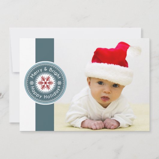 Mod Siegel Foto Urlaubskarte Feiertagskarte (Vorderseite)