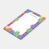 Mod Sixties Seventies Blume Power Hippie Post-it Klebezettel (angewinkelt)