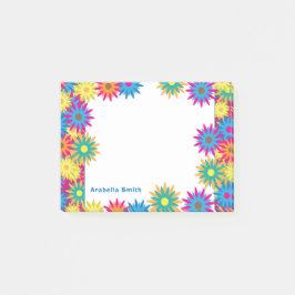 Mod Sixties Seventies Blume Power Hippie Post-it Klebezettel