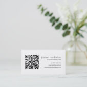 Mod-Smaragdgrün QR CODE Geschäfts-Karte Visitenkarte (Stehend Vorderseite)