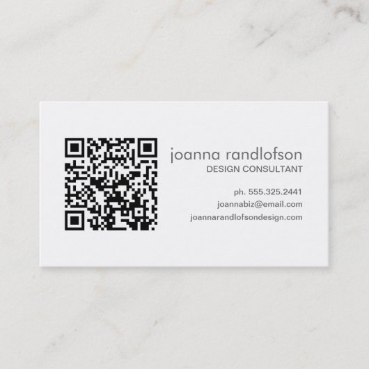Mod-Smaragdgrün QR CODE Geschäfts-Karte Visitenkarte (Vorderseite)