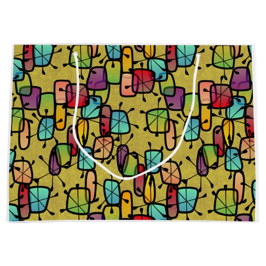 Mod Snowflake-Geschenktasche Große Geschenktüte (Vorderseite)