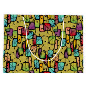 Mod Snowflake-Geschenktasche Große Geschenktüte (Rückseite)