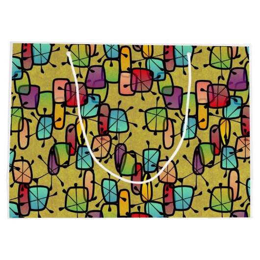 Mod Snowflake-Geschenktasche Große Geschenktüte (Rückseite)