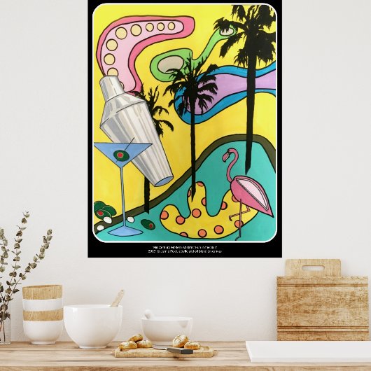 Mod Spaß in der Sonne auf einem Bild aus der Mitte Poster (Küche)