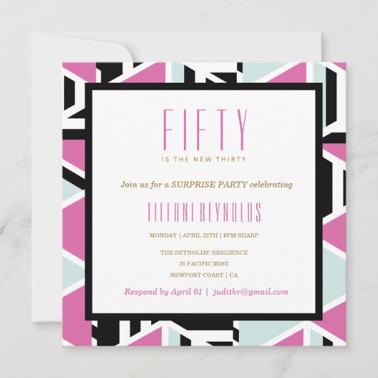 Mod Squad Meilenstein Geburtstagseinladung Einladung (Vorderseite)