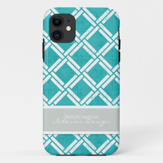 Mod Square Diagonal Trellis Muster Personalisiert Case-Mate iPhone Hülle (Rückseite)