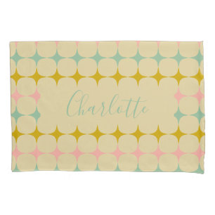 Mod Stars aus der Mitte des Jahrhunderts Vintage Kissenbezug