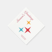 Mod Stars, Moderner Retro-Urlaub in der Mitte des Serviette (Ecke)