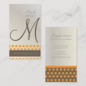 Mod-Stars, Monogramm-Visitenkarten Visitenkarte (Vorne/Hinten)